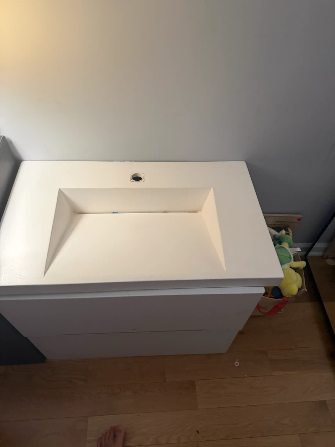 Hanging bathroom cabinet with sink. 31 inch . - photo 3