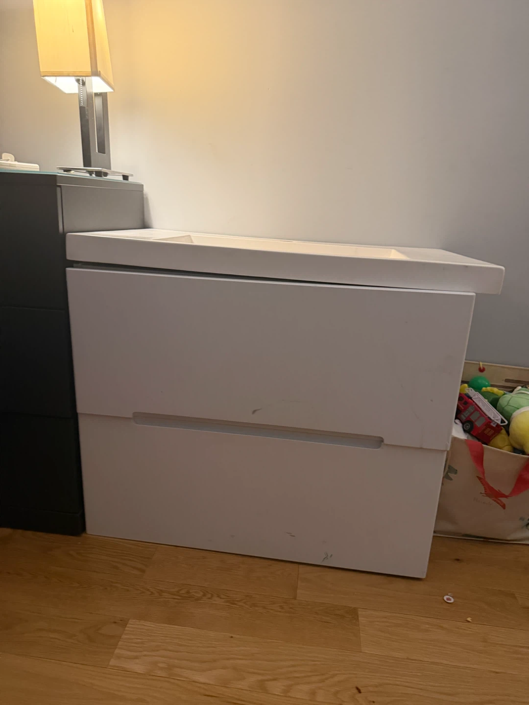 Hanging bathroom cabinet with sink. 31 inch . - photo 4