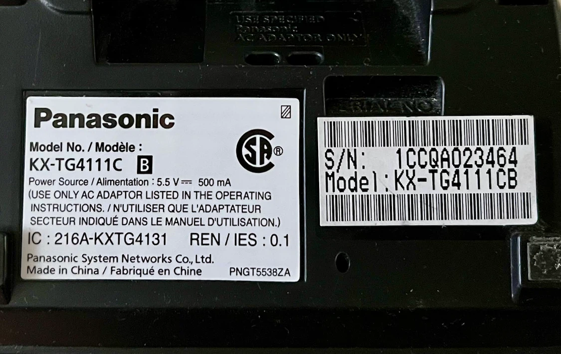 📞 Panasonic KX-TG4111C Cordless Phone System - photo 3
