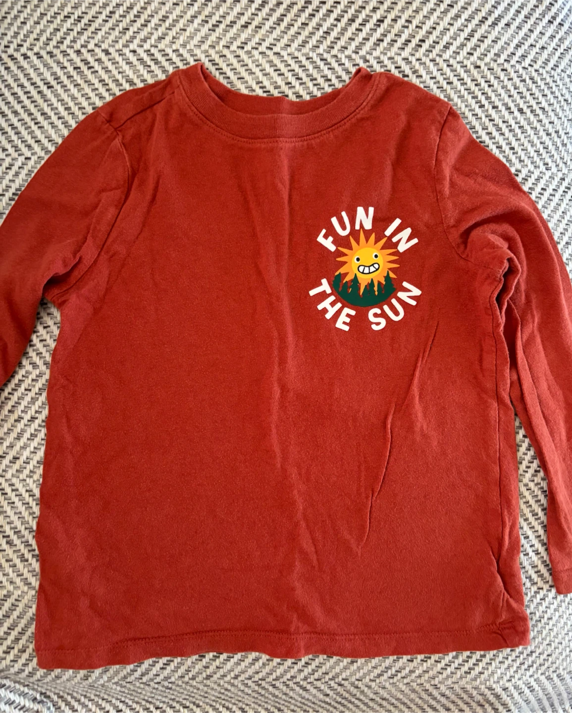 Old Navy Orange Long Sleeve T-Shirt