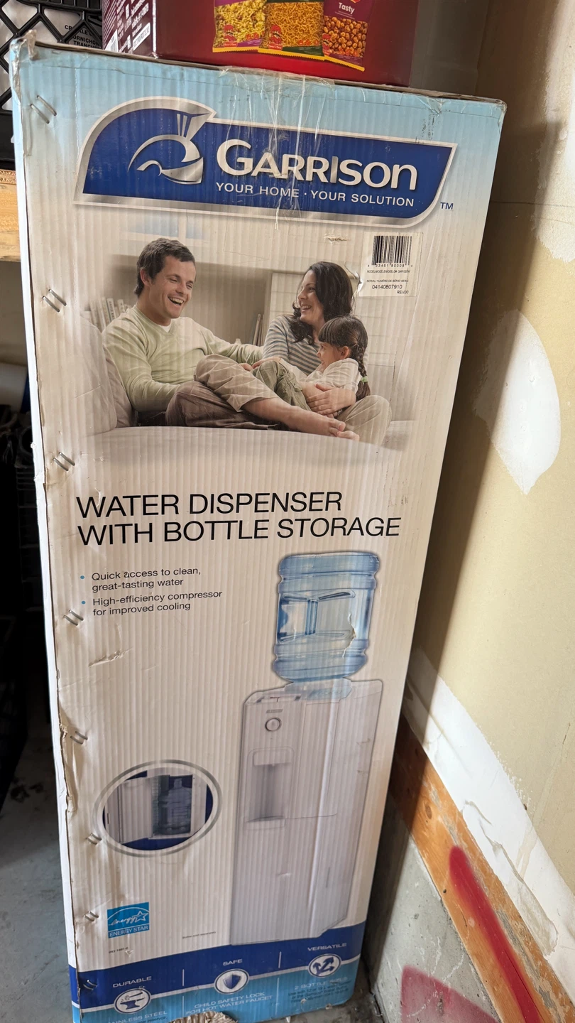 Garrison Water Dispenser with Bottle Storage