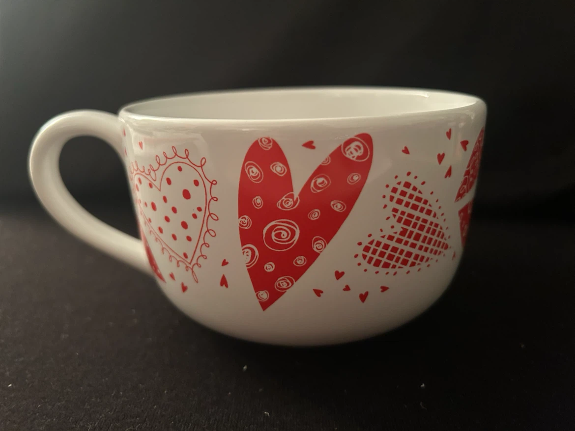 Valentine Heart(s) Large Soup or Coffee Mug Brand New - photo 4