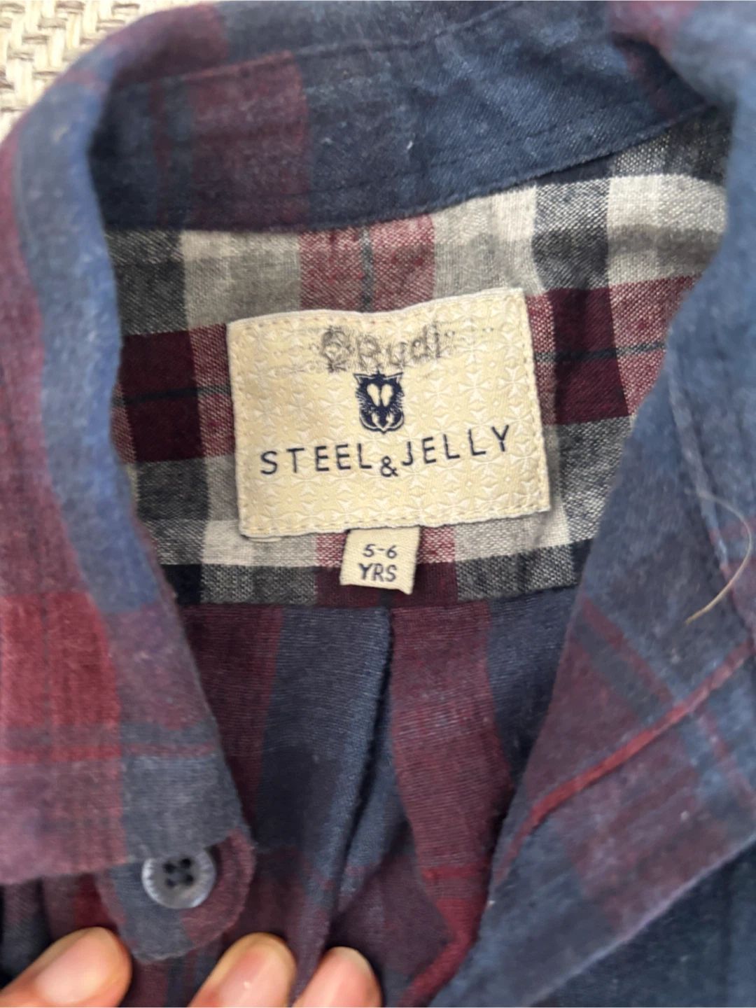 Steel & Jelly Plaid Flannel Shirt - Size 5-6 Yrs - photo 2