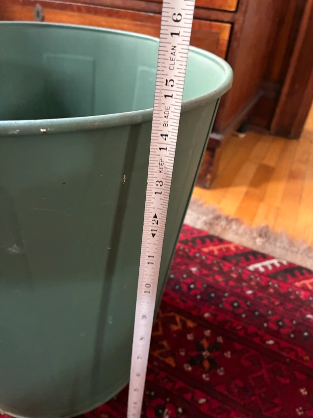 Vintage GSW Mid-Century Industrial Metal Trash Can  MCM - photo 3