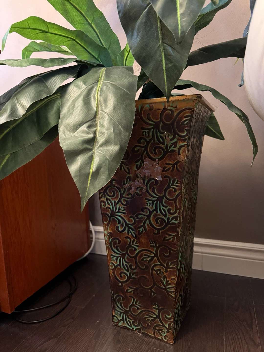 Tall Artificial Palm Tree in Decorative Planter - photo 2