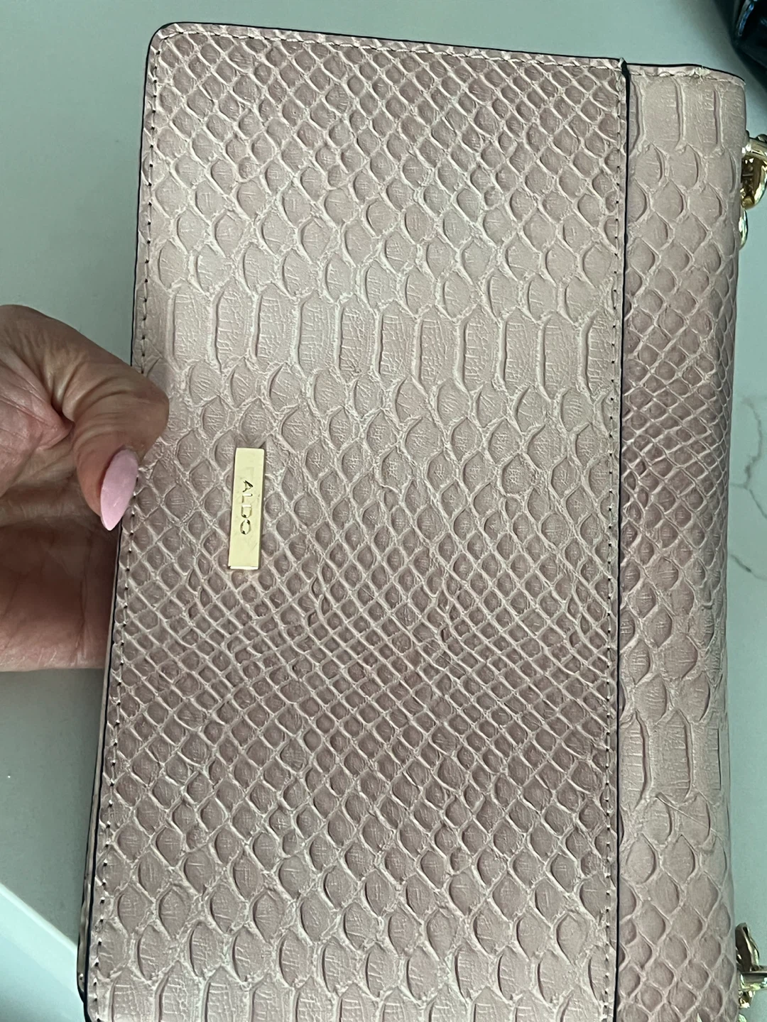 Pink Clutch with Crane and Cherry Blossom Embroidery - photo 5