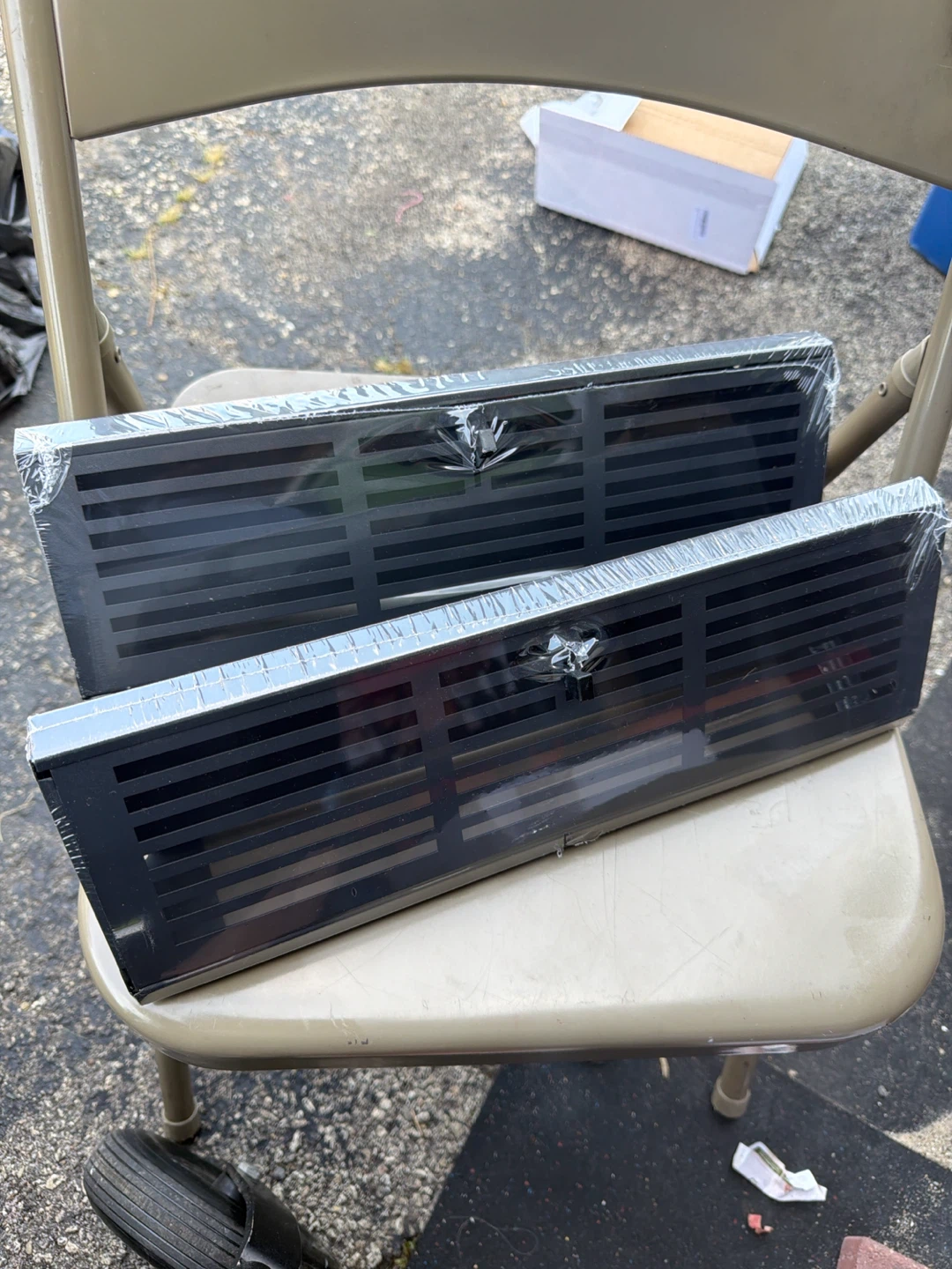 2 Black Register Grilles