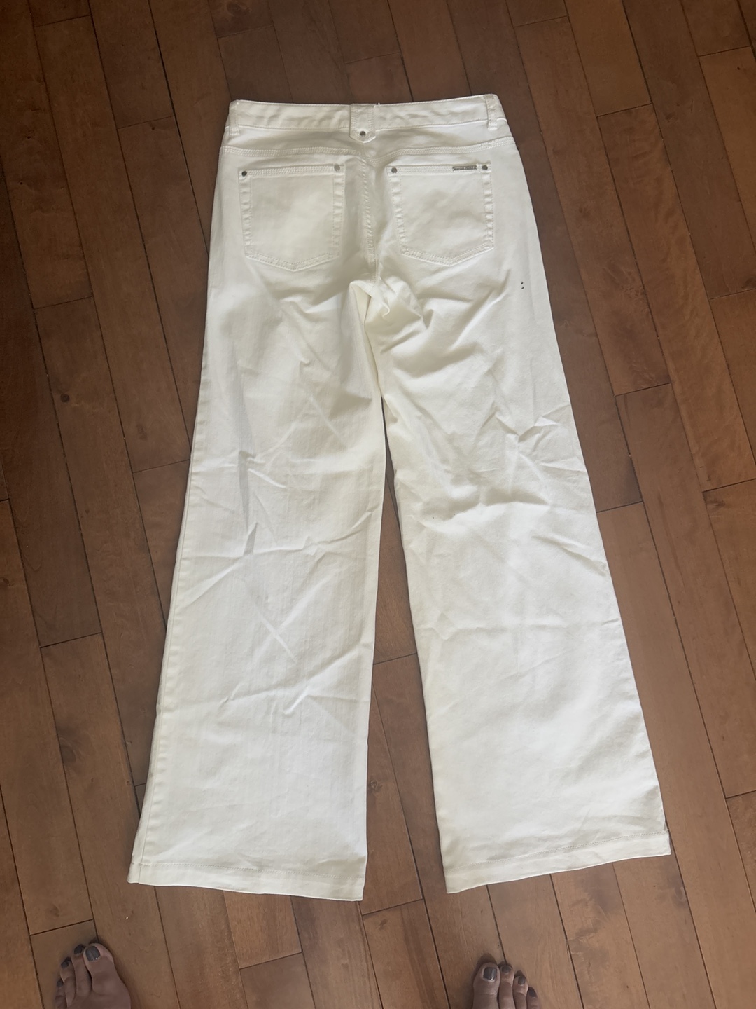 Michael Kors White Wide Leg Jeans Size 4 - photo 2