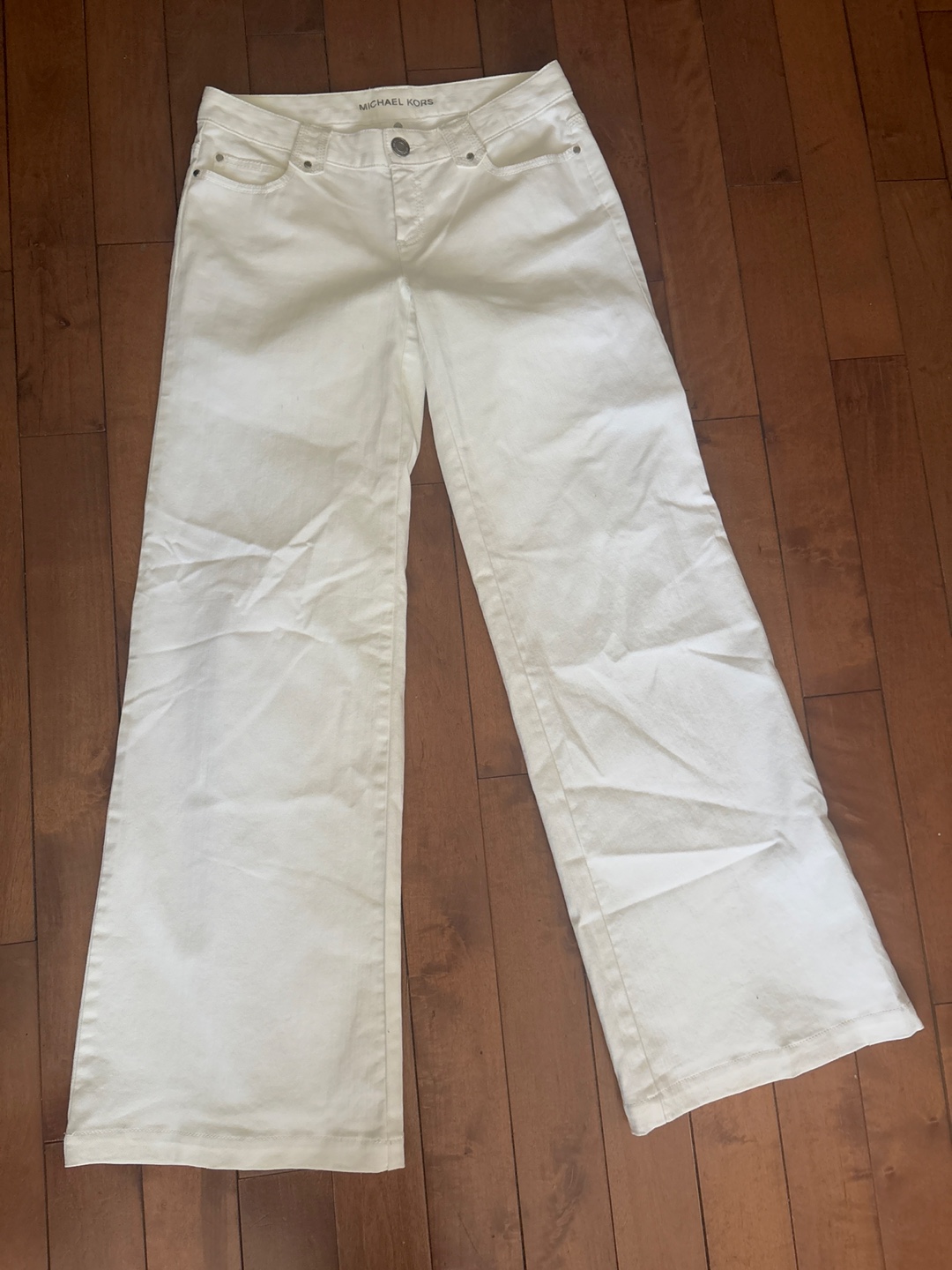 Michael Kors White Wide Leg Jeans Size 4