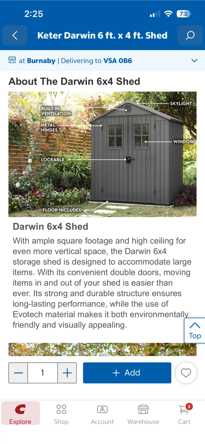 Darwin 6ft*4ft shed - photo 3