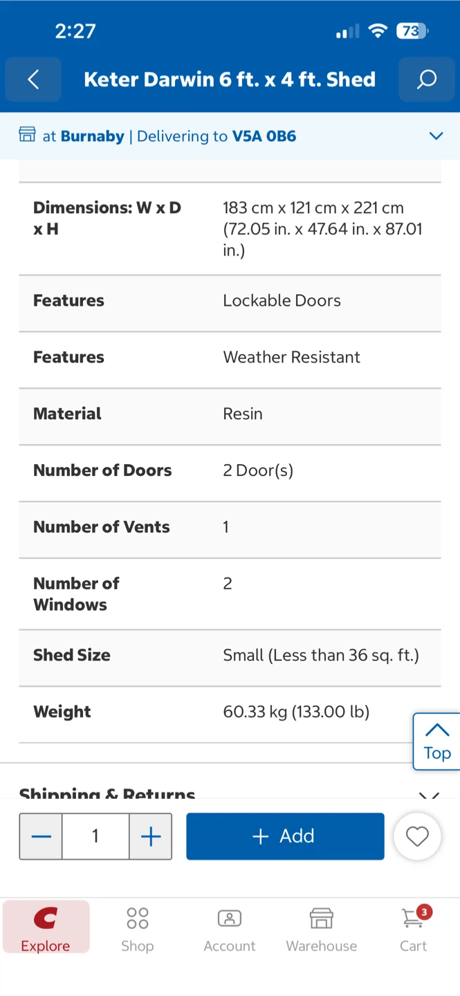 Darwin 6ft*4ft shed - photo 4