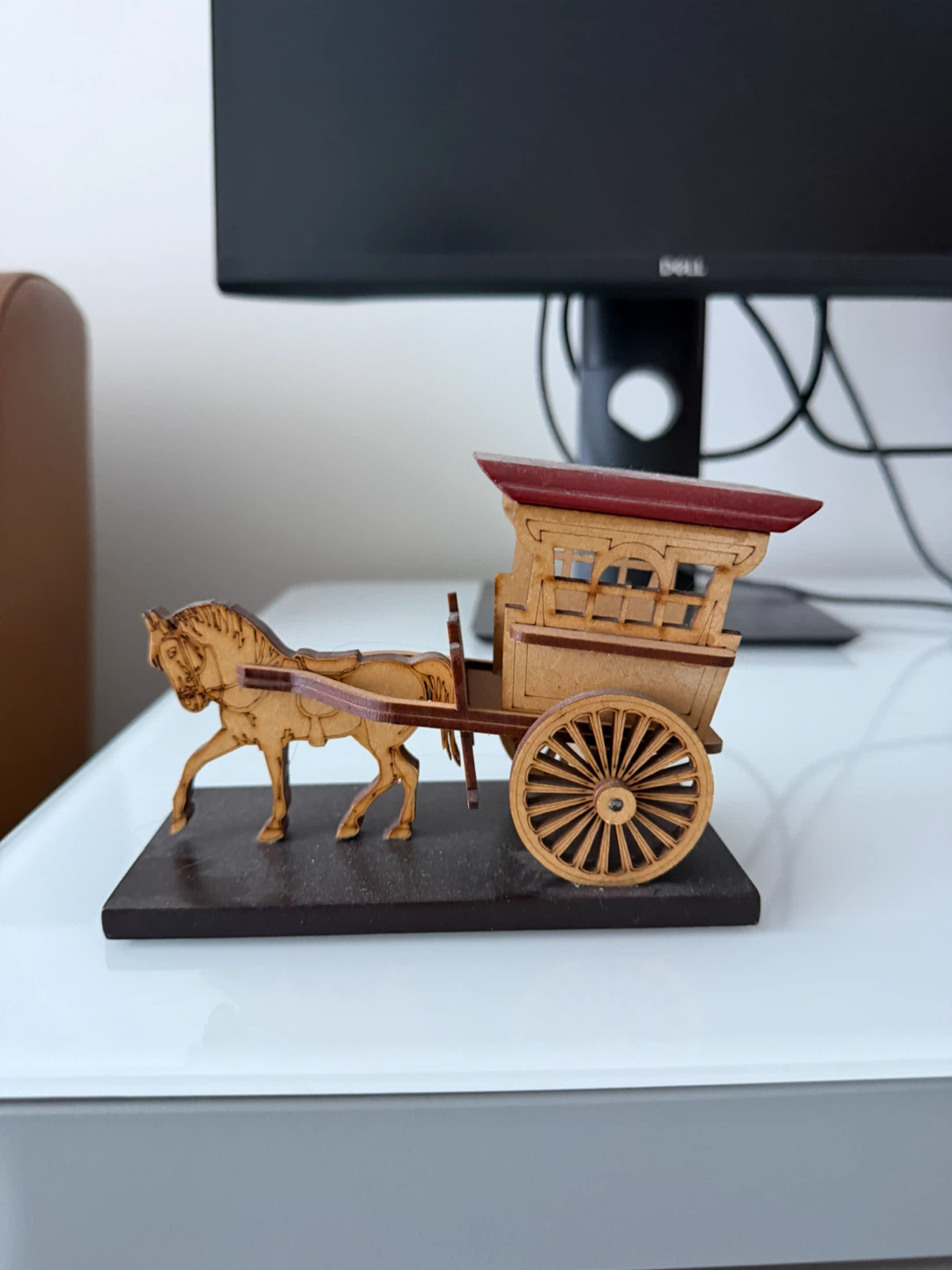 Wooden Horse and Carriage Decor Piece - photo 2