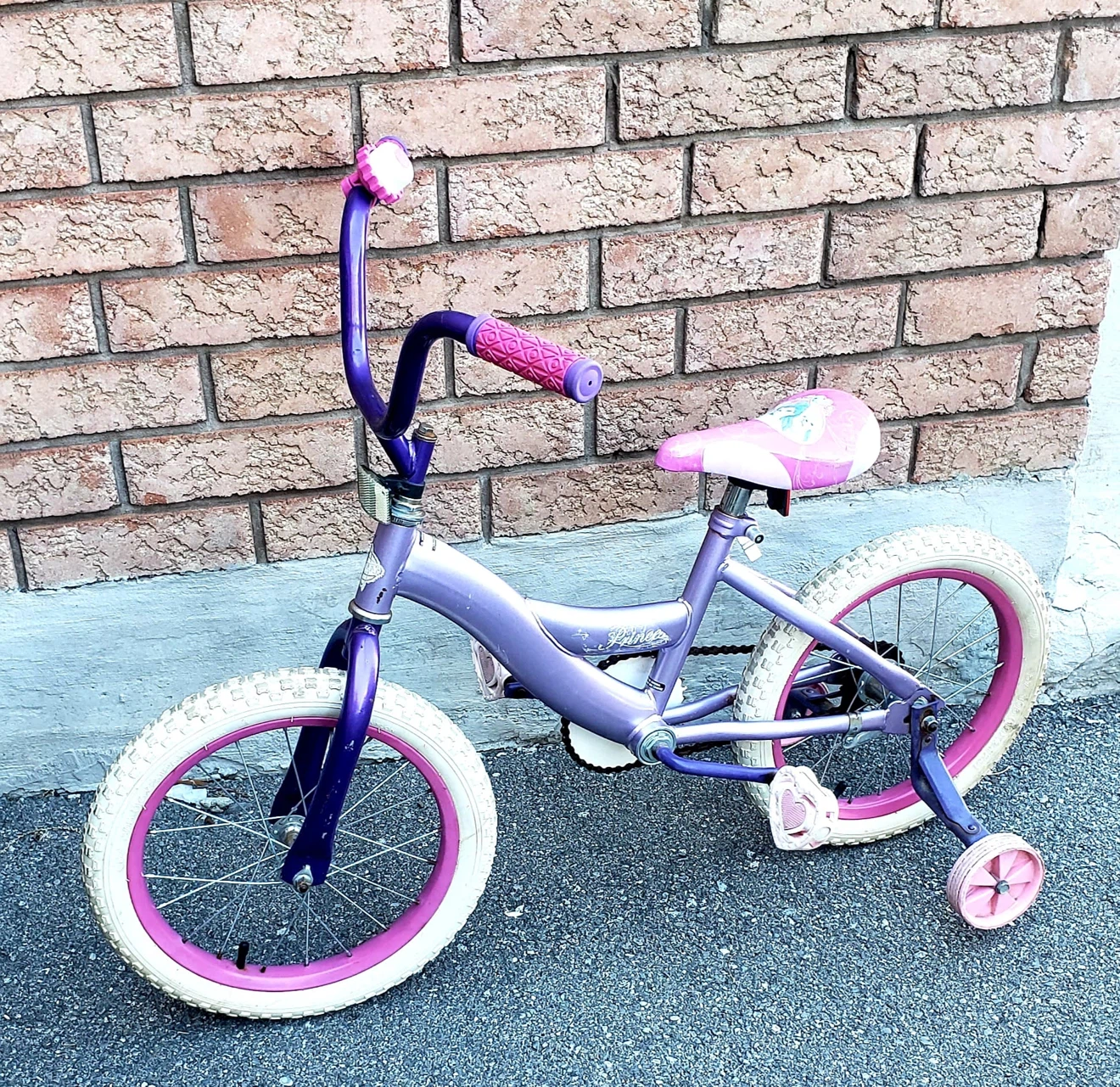 Purple Princess Bike with Training Wheels