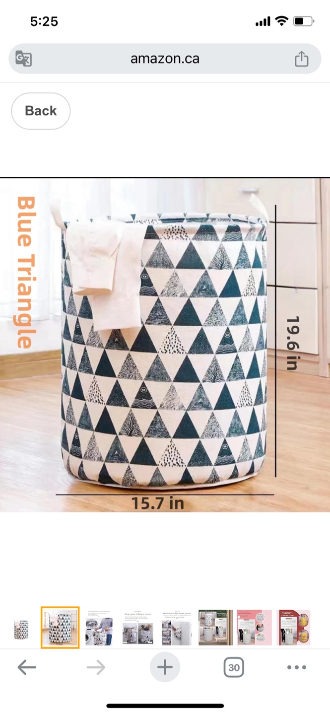 Blue Triangle Laundry Hamper 19.6" x 15.7"