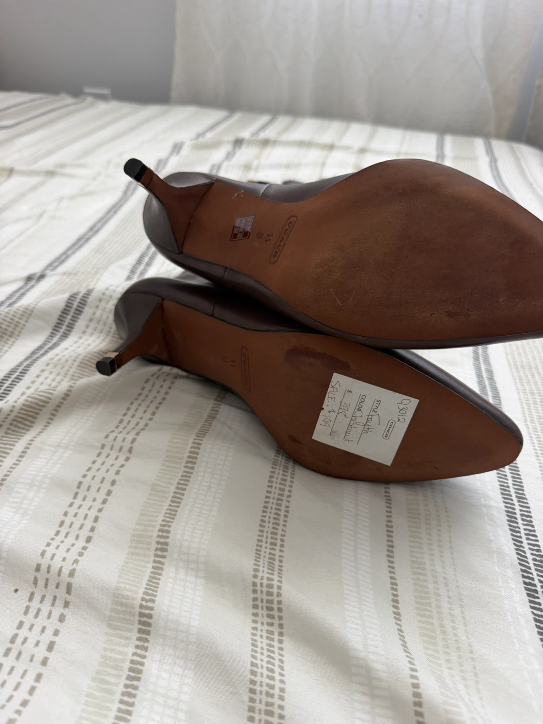Coach Brown Leather Knee-High Boots Size 11 - photo 3