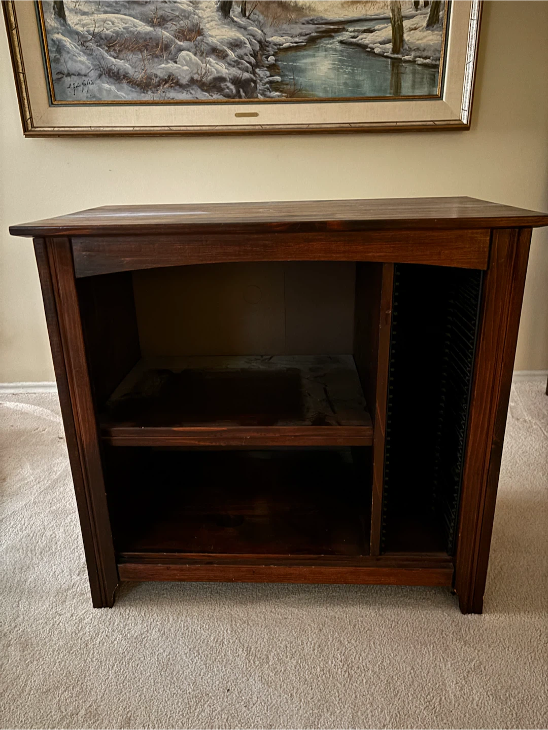 Wooden Media Storage Unit