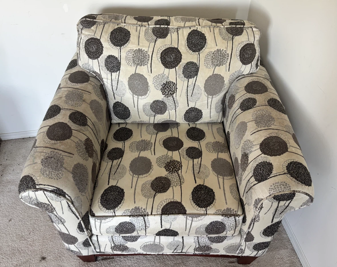 Accent Armchair with Floral Pattern - photo 3