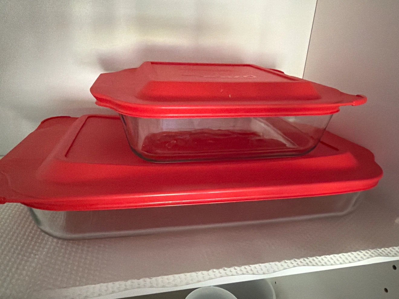 Pyrex Glass Baking Dish with Red Lid