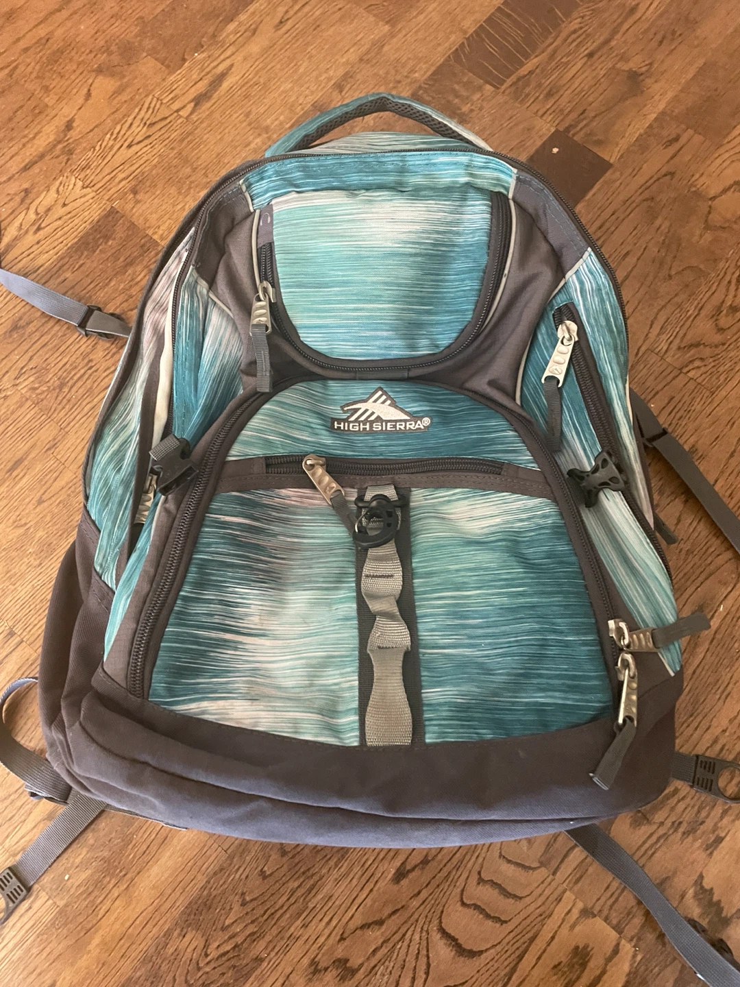 High Sierra Backpack - Teal Wave Pattern