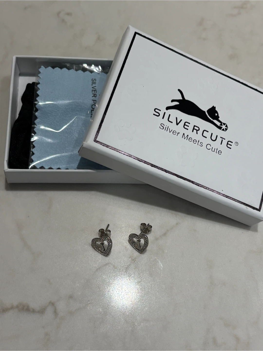 SILVERCUTE Heart Stud Earrings - photo 3