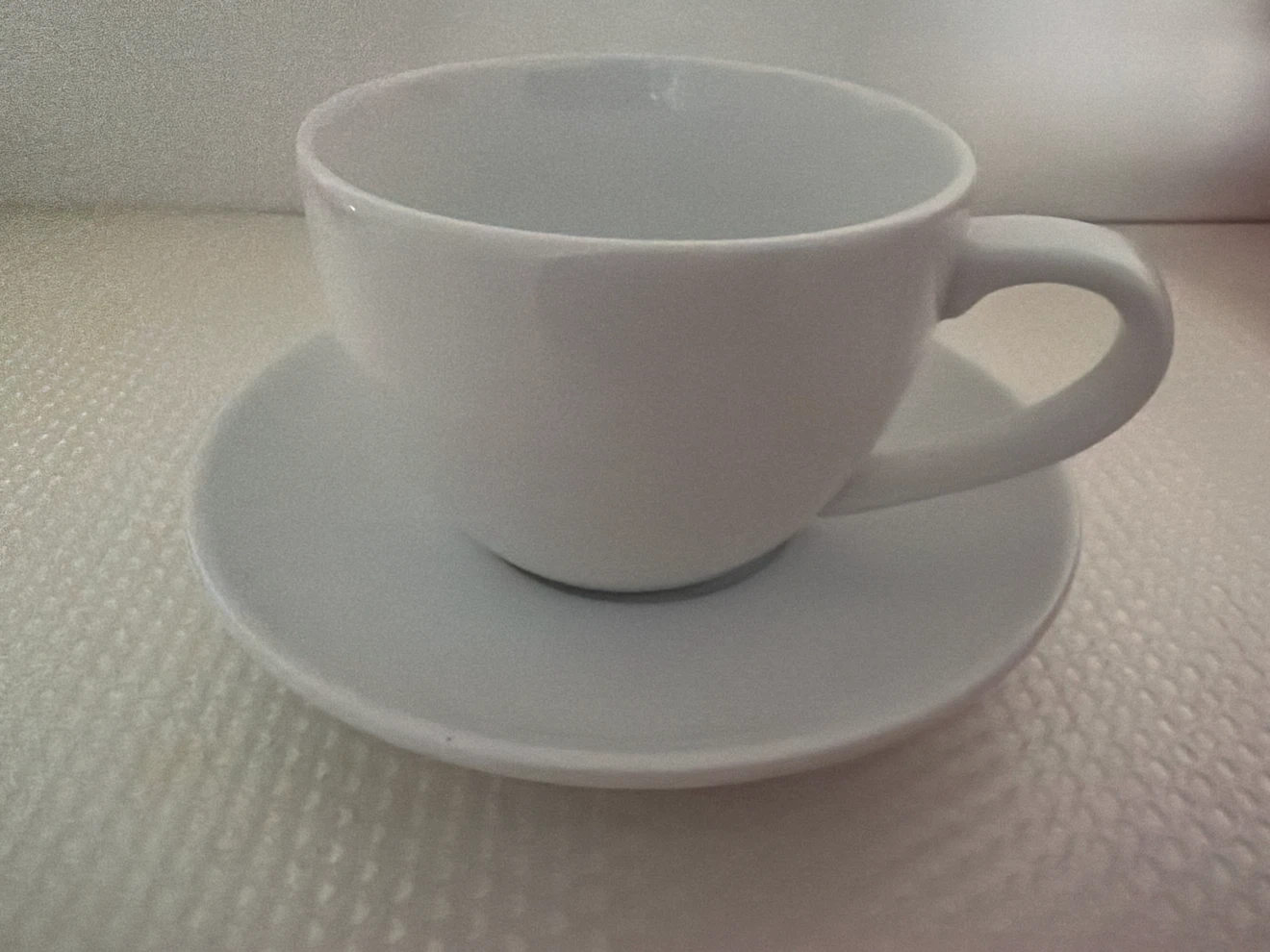 White Ceramic Coffee Cup and Saucer(6)