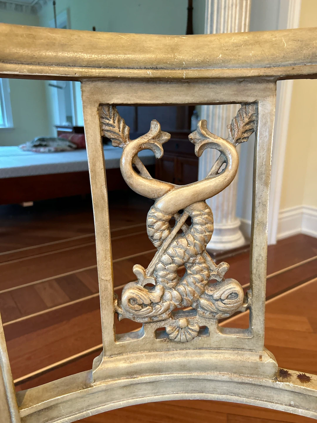 Vintage Accent Chair with Carved Detail - photo 2