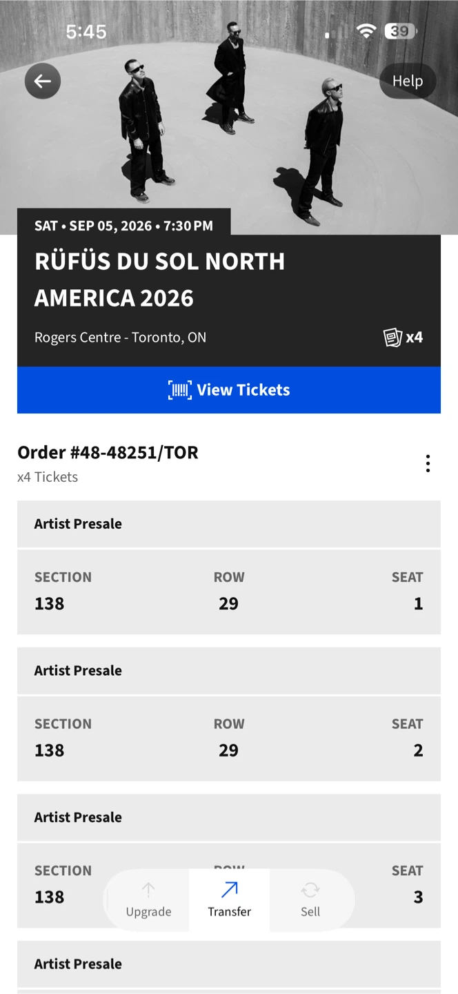 Rufus Du Sol Toronto concert tickets