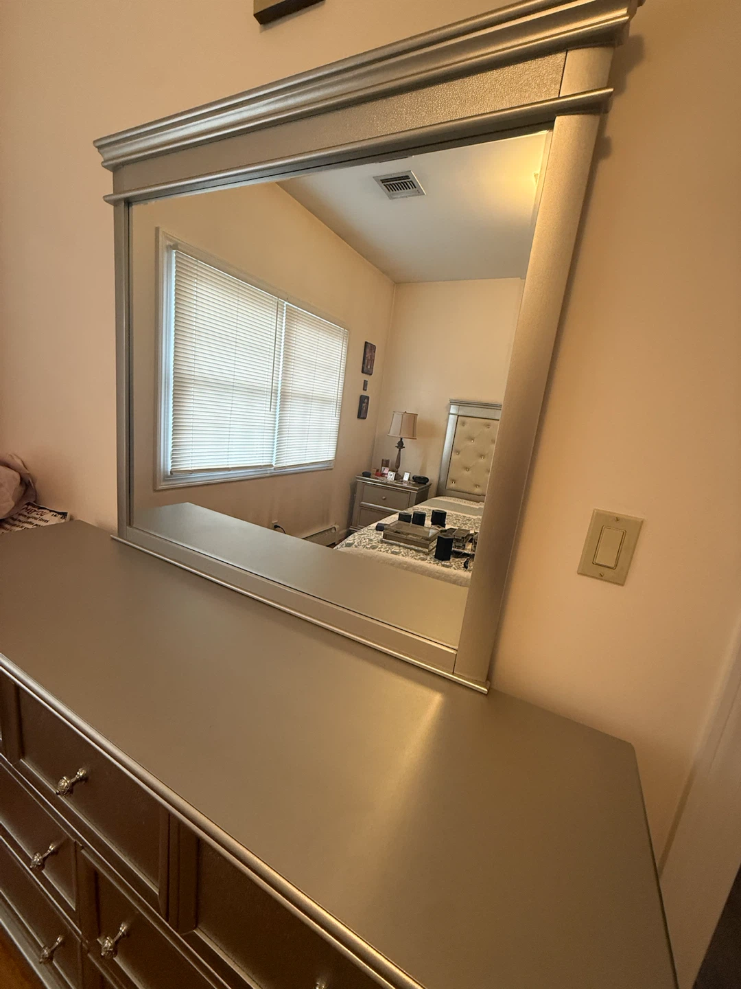 Silver Dresser with Mirror