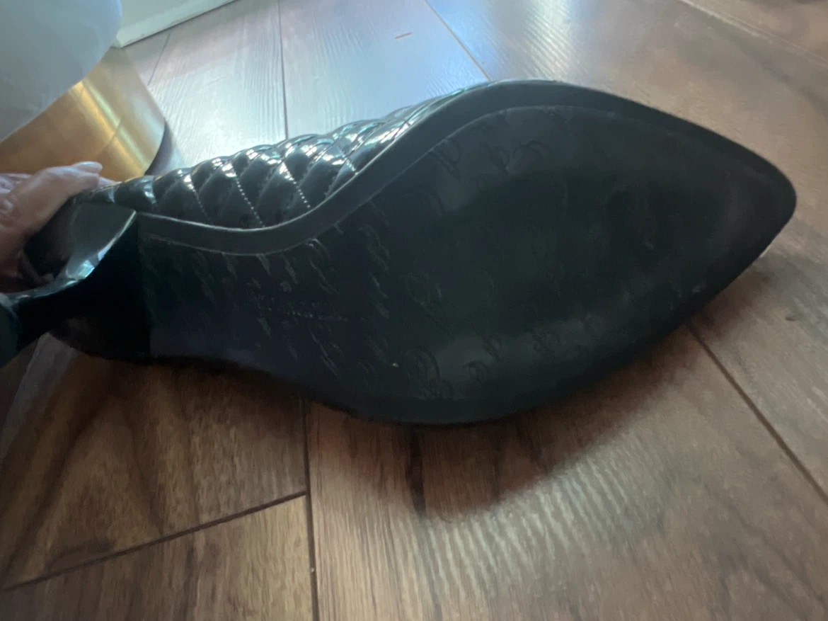Enzo Angiolini Black Quilted Patent Pumps - photo 3