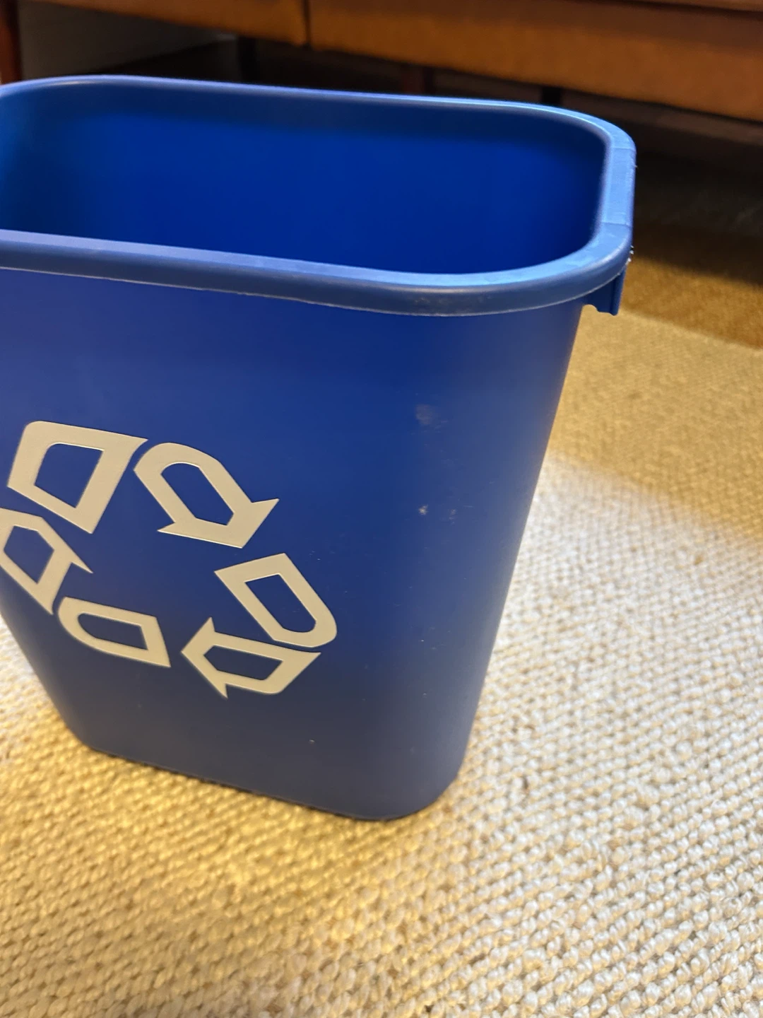 Blue Plastic Recycling Bin - photo 2