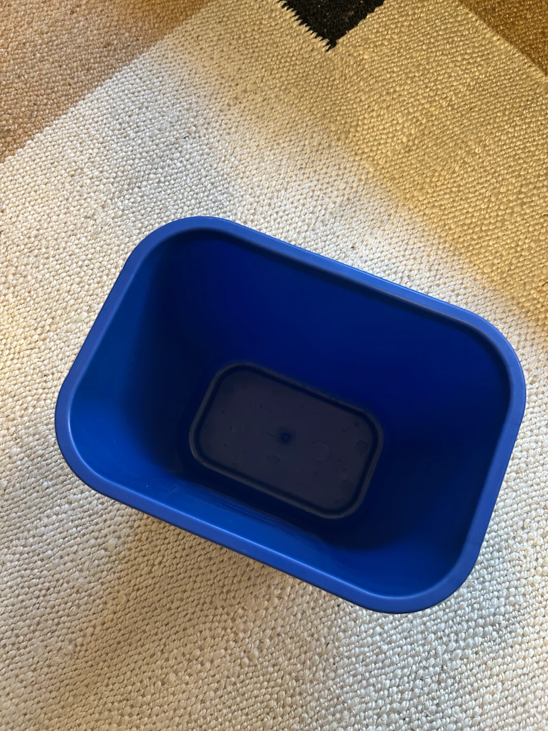Blue Plastic Recycling Bin - photo 3