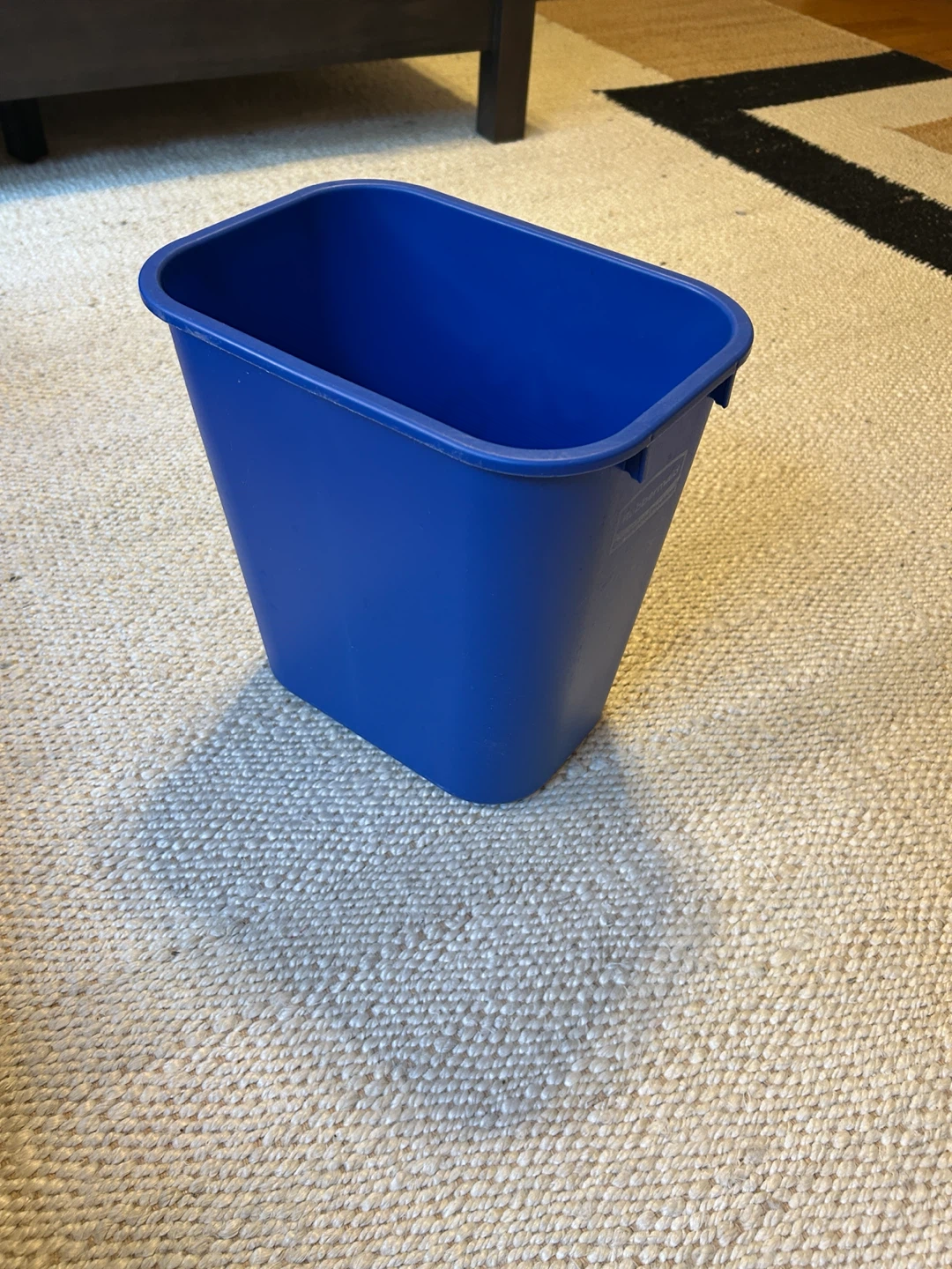 Blue Plastic Recycling Bin - photo 4