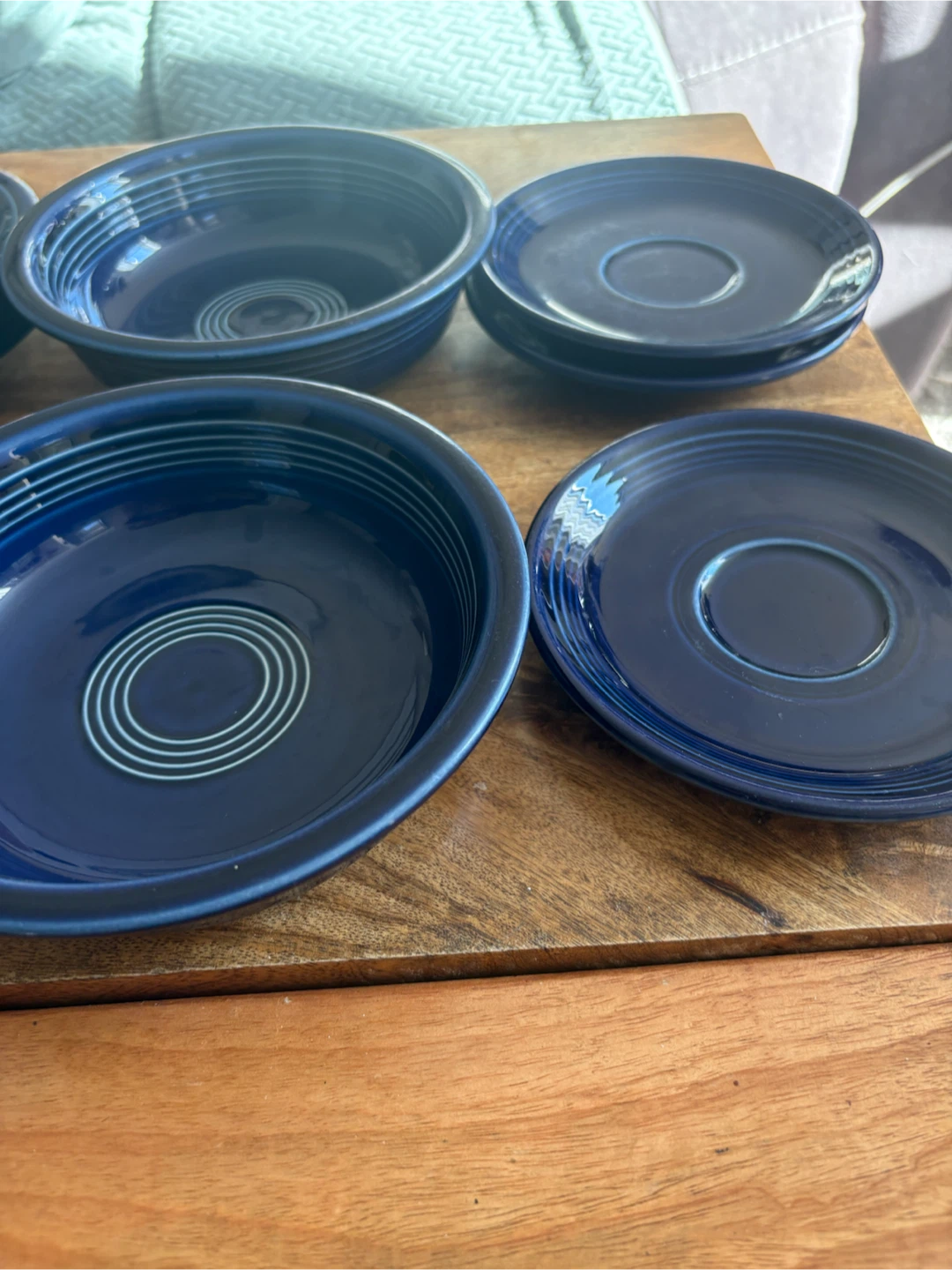 Fiesta Dinnerware Set - Blue and Yellow Plates & Bowls - photo 2