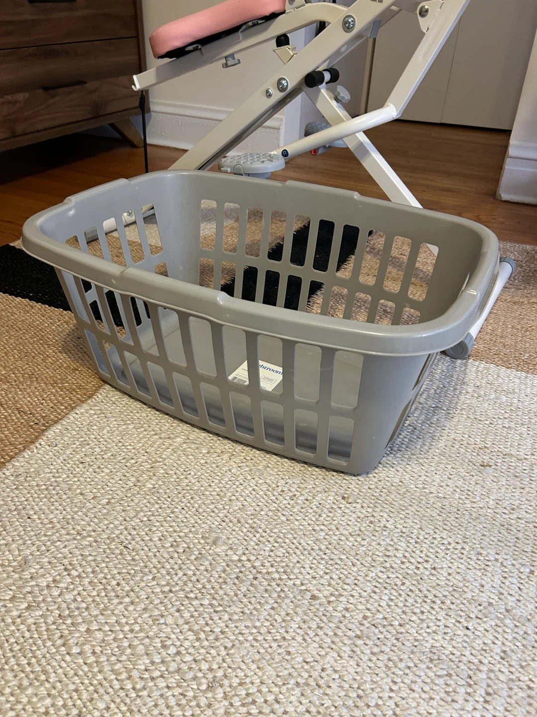 Gray Laundry Basket with Handles