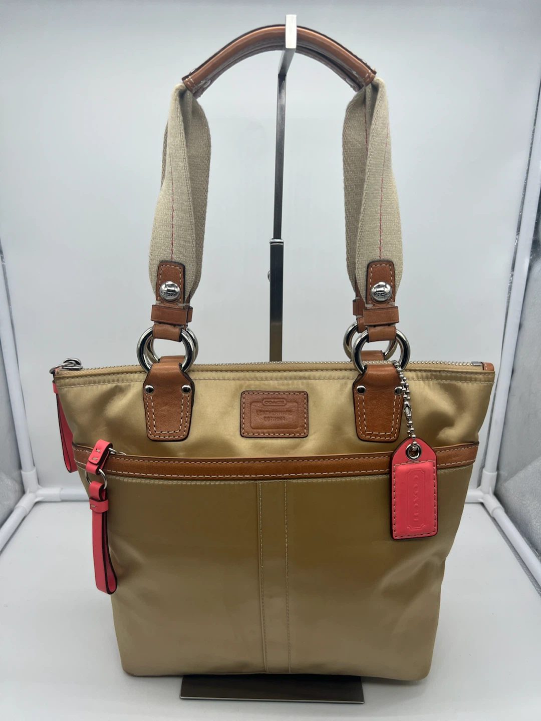 Coach Y2K Hamptons Mini Satin Champagne Tote