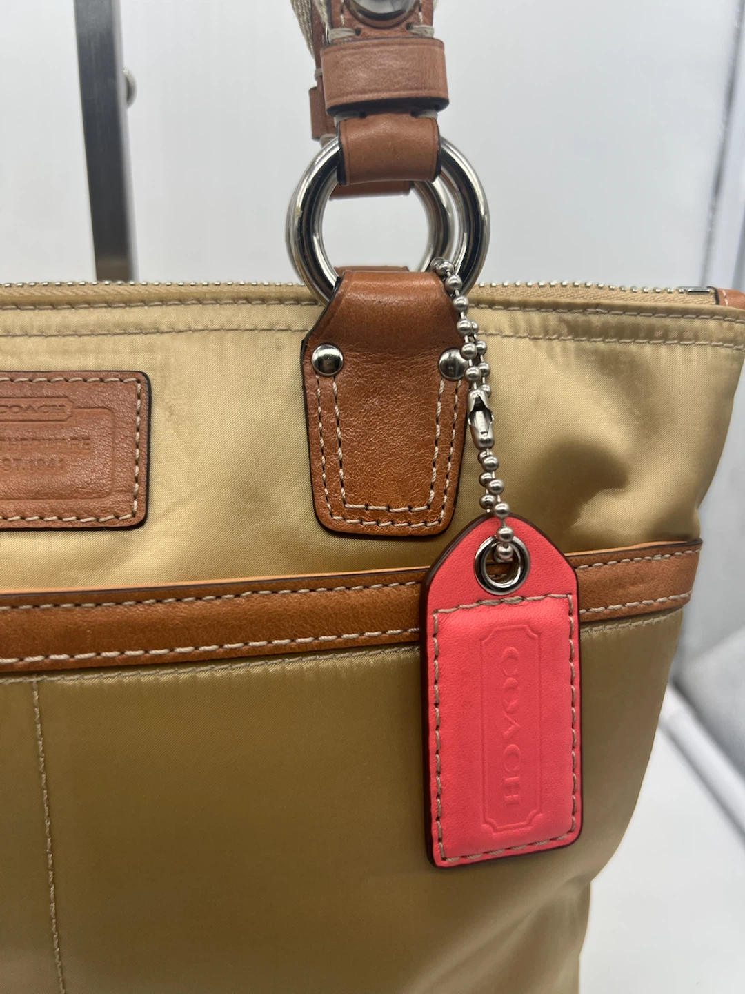 Coach Y2K Hamptons Mini Satin Champagne Tote - photo 2