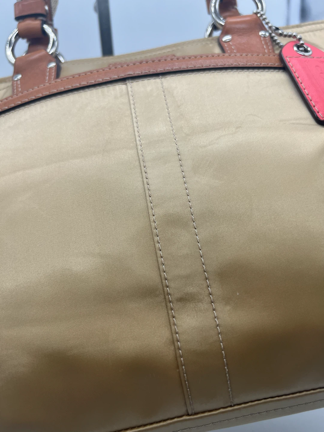Coach Y2K Hamptons Mini Satin Champagne Tote - photo 3