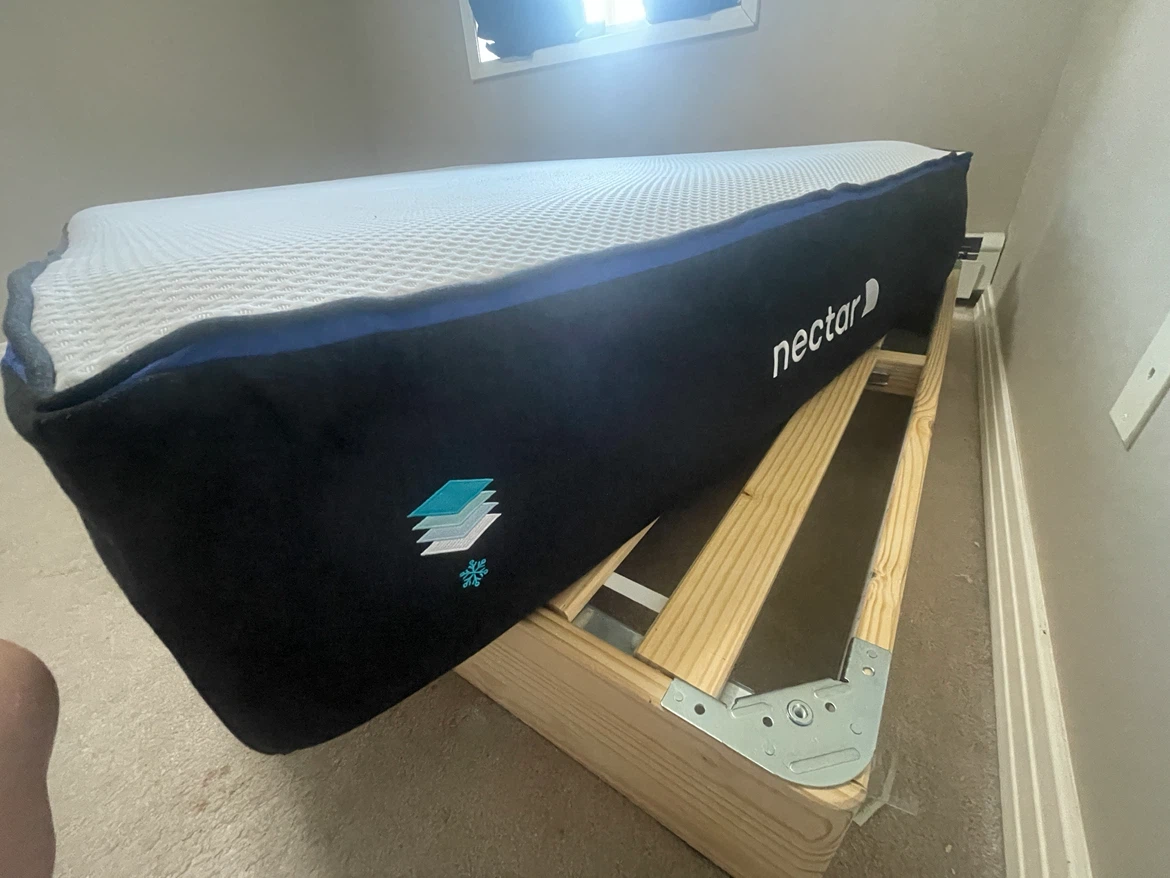 Nectar Queen Mattress with Wooden Bed Frame