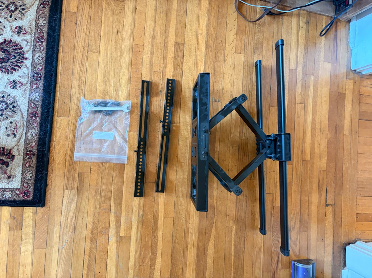 Black Metal TV Wall Mount with Hardware - photo 2