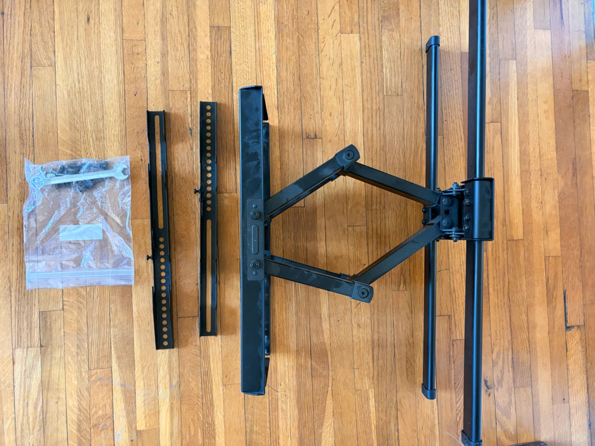 Black Metal TV Wall Mount with Hardware - photo 3