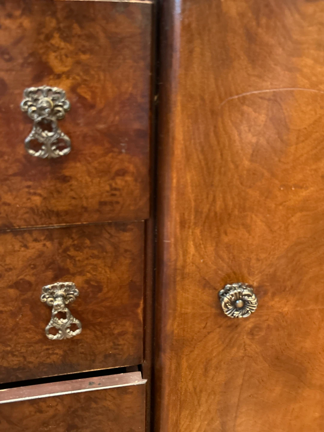 Vintage Wooden Sideboard Buffet with Drawers and Cabinet Doors - photo 3