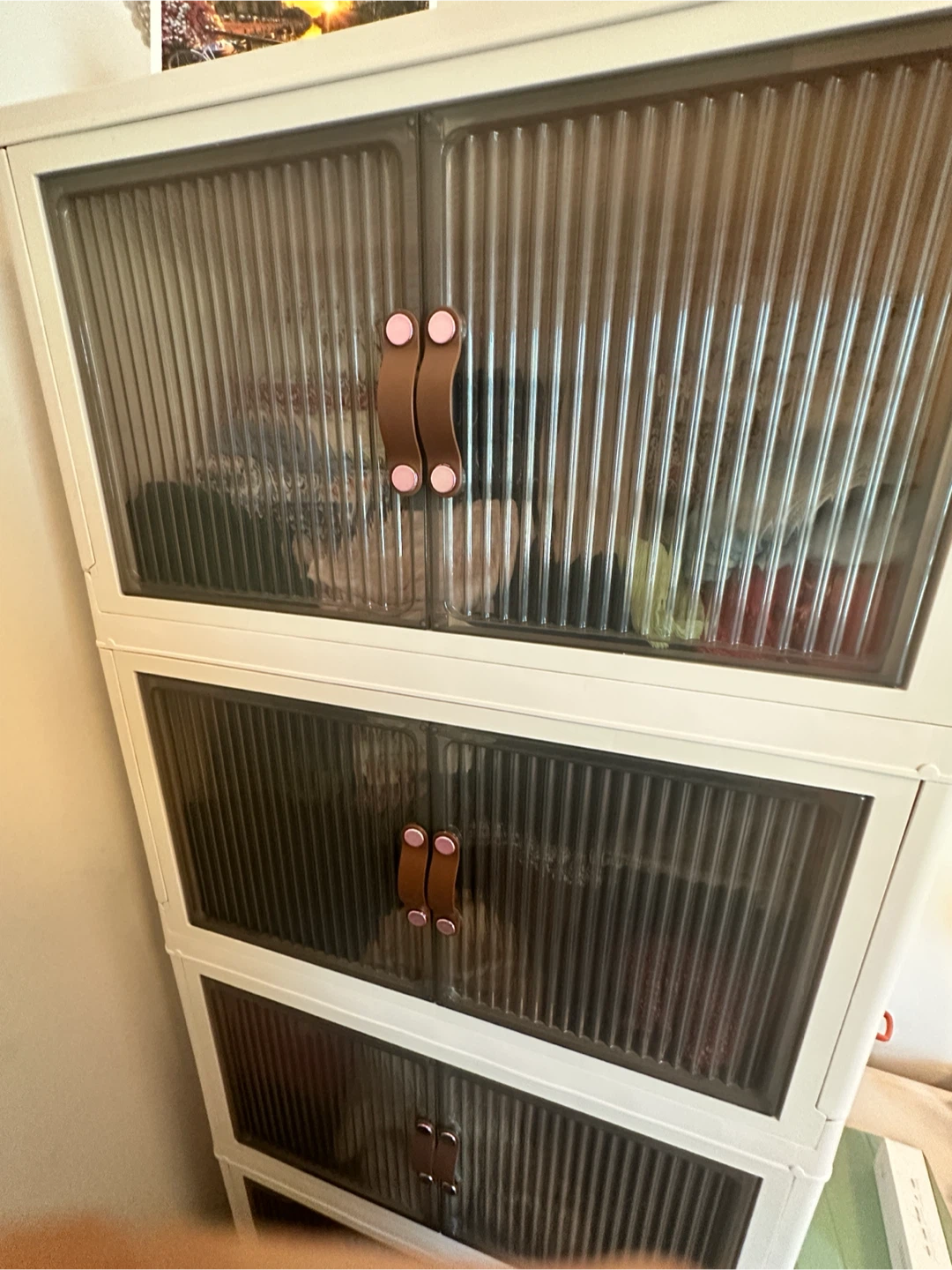 Stackable Storage Cabinet with Fluted Doors - photo 2