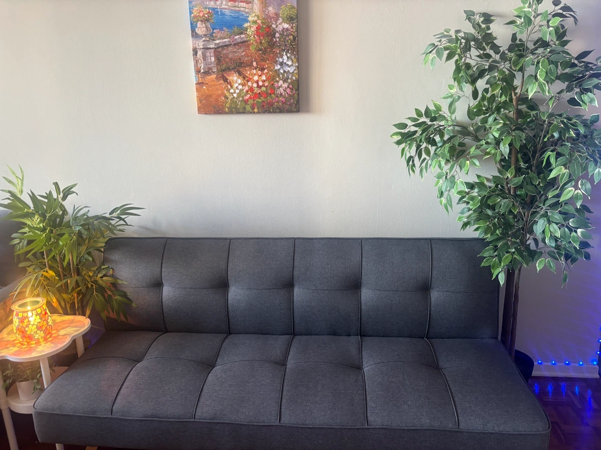 Dark Grey Futon Couch - photo 2
