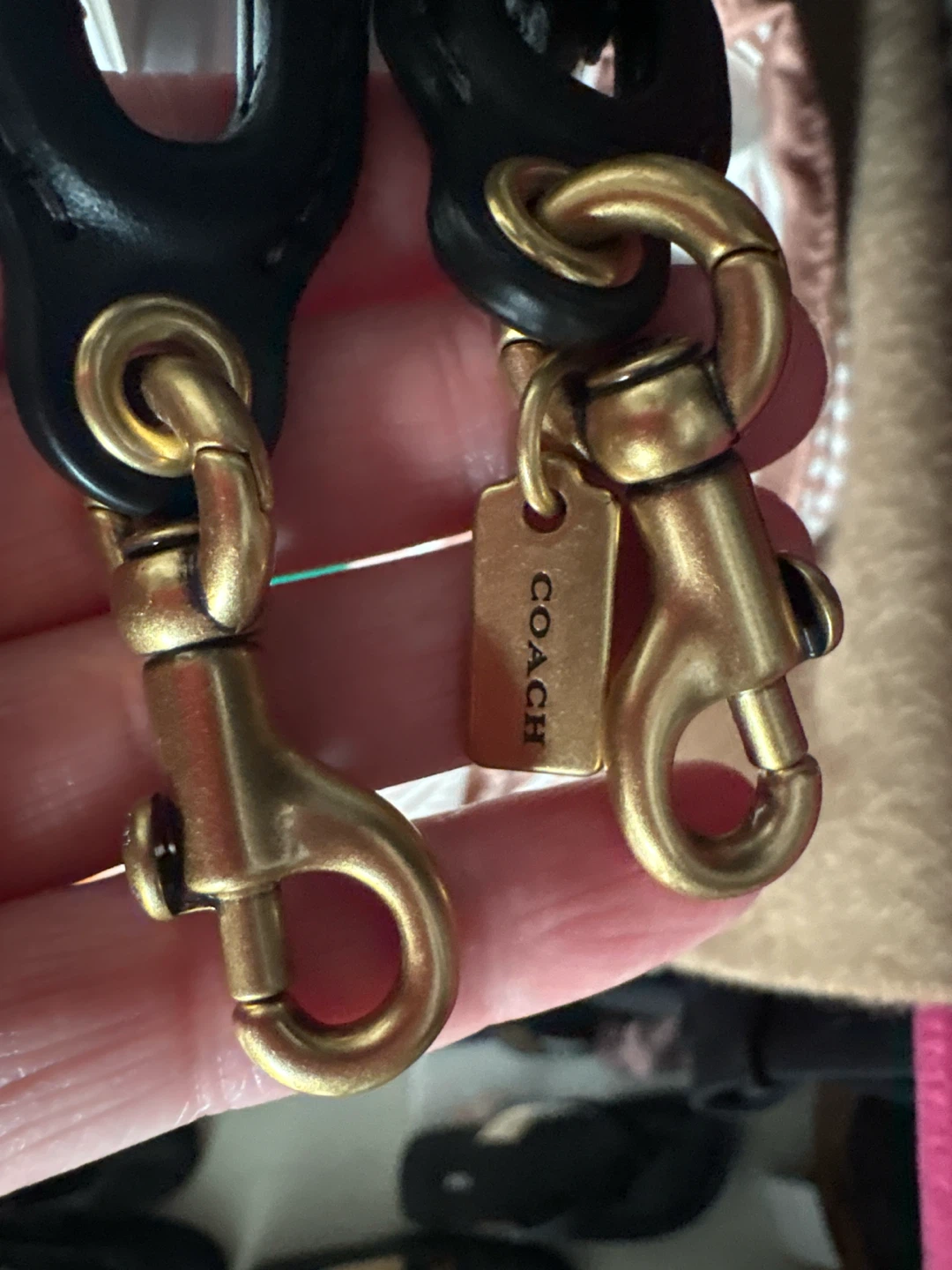 Coach Leather Chain Shoulder Strap - photo 5