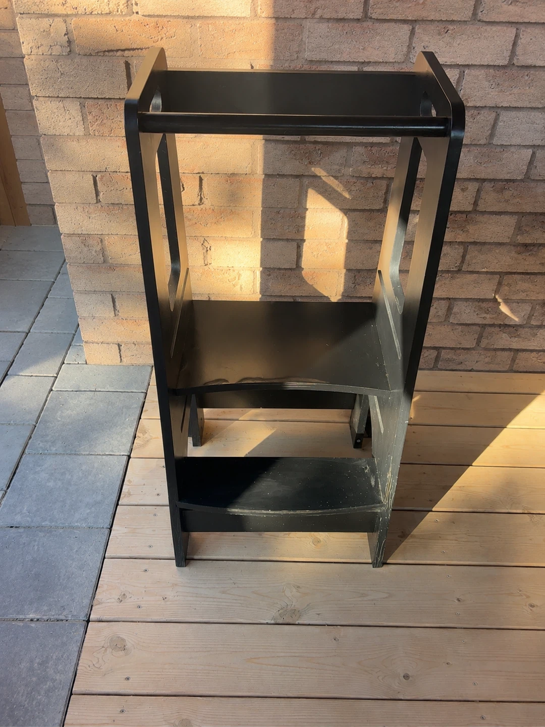 Black Wooden Learning Tower/ Toddler kitchen helper