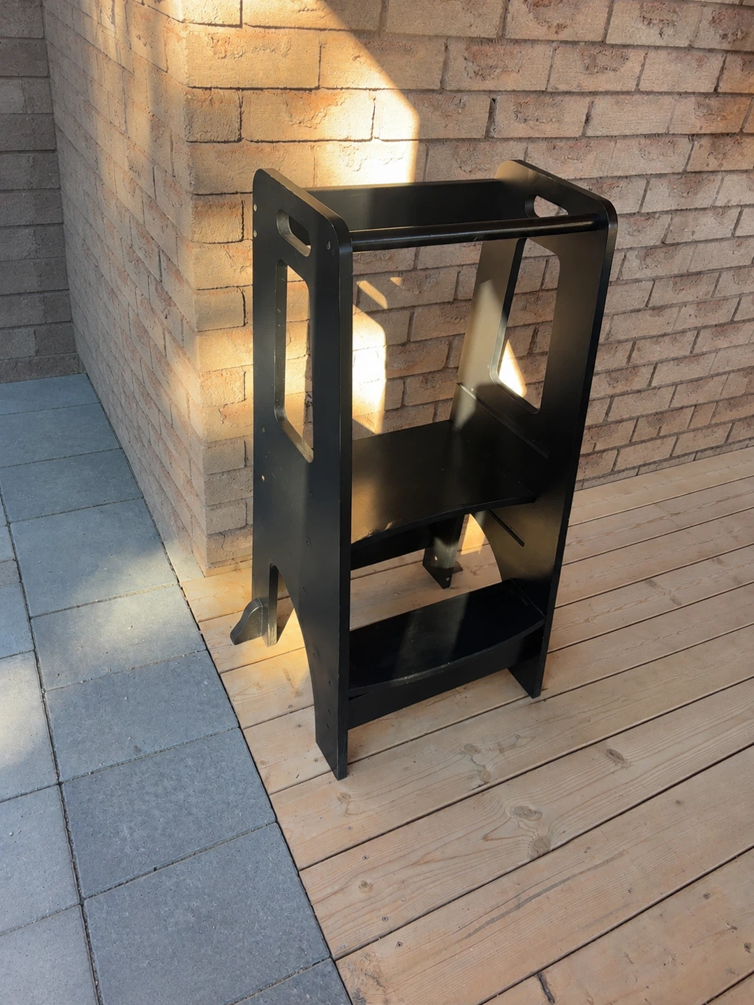 Black Wooden Learning Tower/ Toddler kitchen helper - photo 2