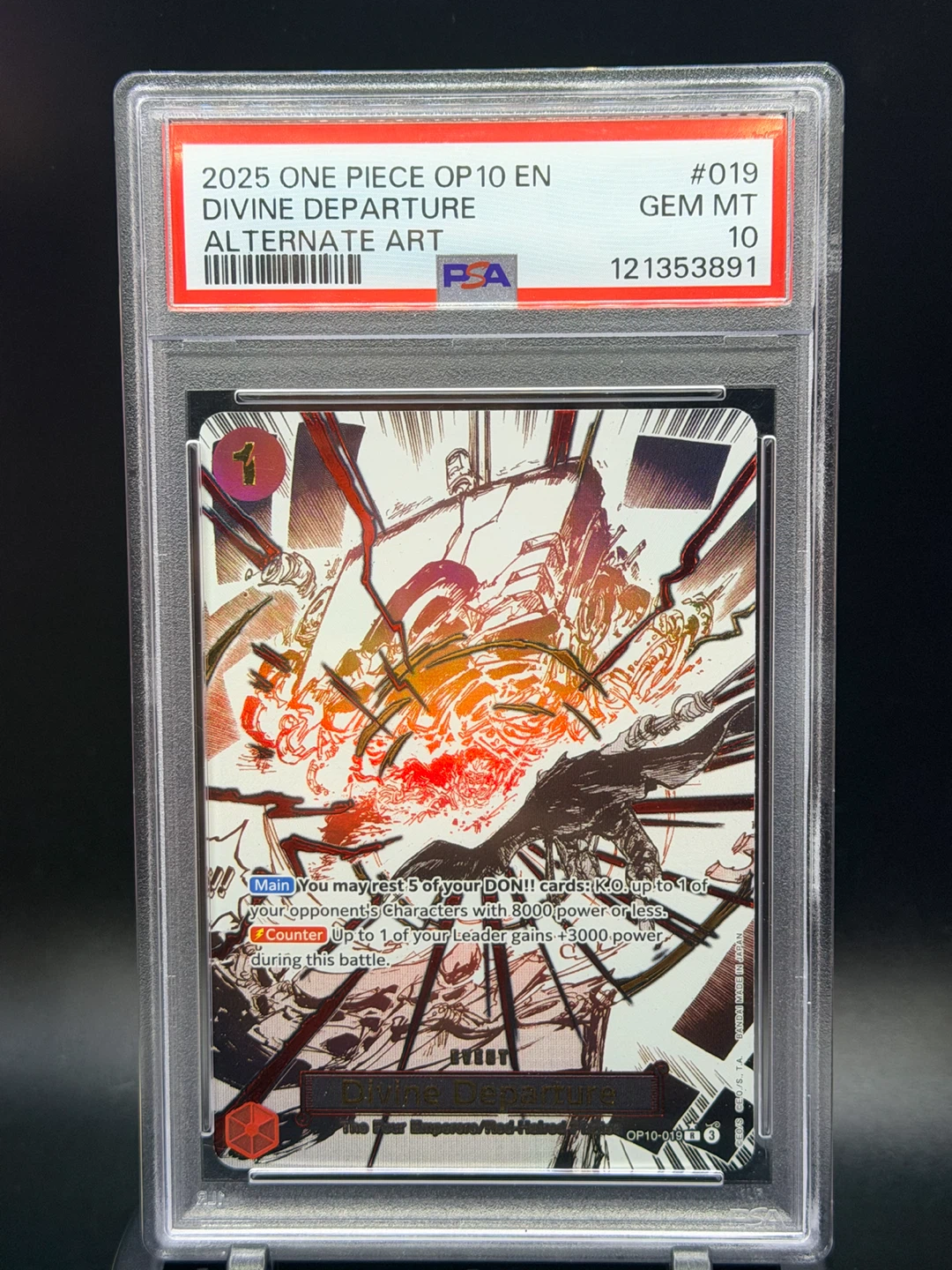 Psa10 One Piece OP10 Divine Departure Alternate Art - photo 4