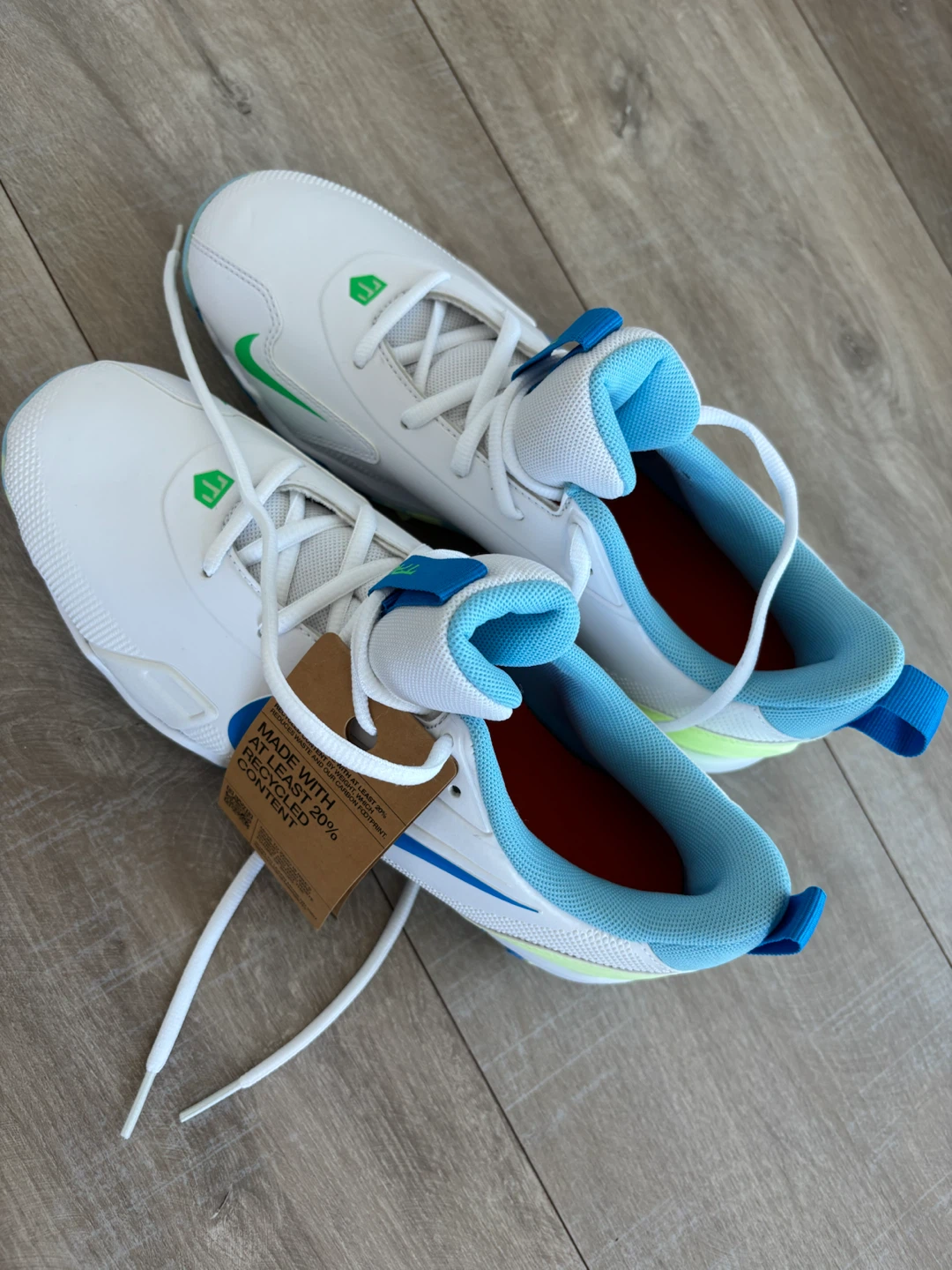 Nike Baseball Cleats - White/Blue