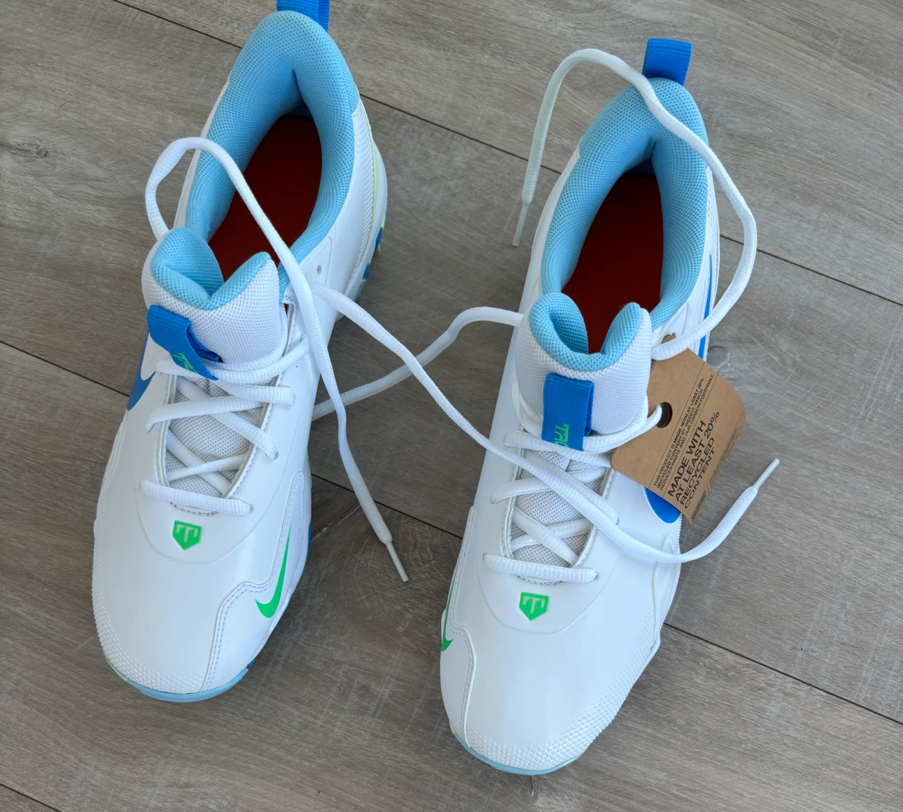 Nike Baseball Cleats - White/Blue - photo 2
