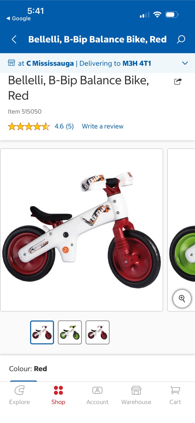 Bellelli B-Bip Balance Bike, Red - photo 5
